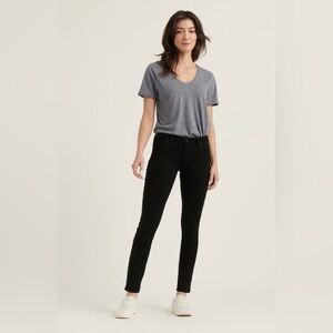 Lucky Brand Lolita Skinny Jean In Black With Grosgrain Stripe Size 10/30